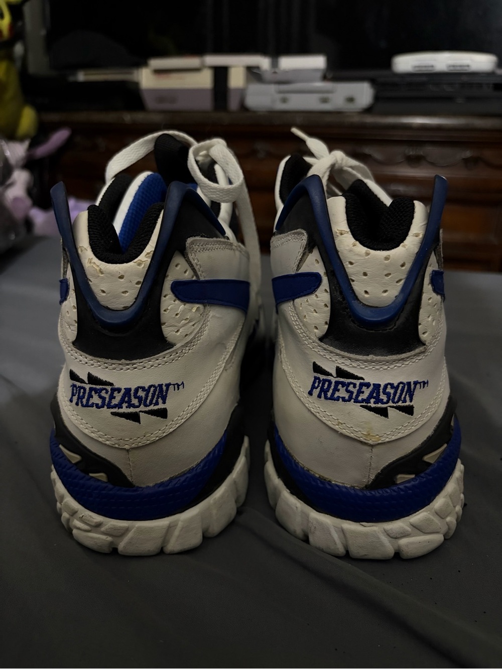 Reebok White, Royal Blue & Black Retro Trainers - Picture 5 of 7